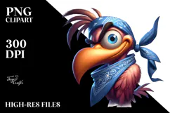Goofy Bird with Bandana PNG Product Image 2