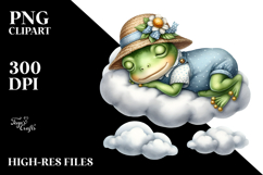 Watercolor Baby Frog Dressed for Summer Product Image 2