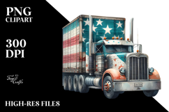 Vintage Semi-Truck, High-Res PNG Product Image 2