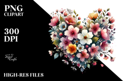 Spring Flower Heart, Transparent PNG Product Image 2