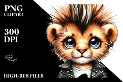 Cute Energetic Baby Lion, High-Res PNG Product Image 2