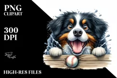Cute Funny Bernese Mountain Dog Watercolor Clipart Product Image 1