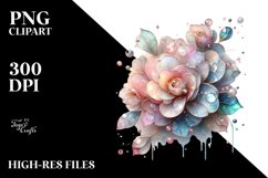 Abstract Shiny Camellia PNG Product Image 1