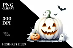Simple Funny Halloween Pumpkin Clipart, Transparent PNG Product Image 1