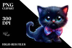 Cute Baby Black Cat, Transparent PNG Product Image 2