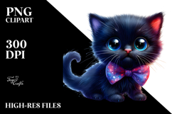 Cute Baby Black Cat, Transparent PNG Product Image 2