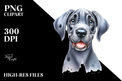 Cute Baby Great Dane, PNG Product Image 2