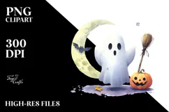Funny Halloween Ghost Clipart, Transparent PNG Product Image 2