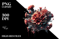 Glossy Carnation | Abstract Clipart Product Image 2