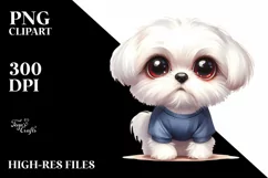 Baby Maltese Big Eyes Human Like | Clipart Product Image 3