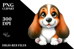 Happy Basset Hound Clipart, Transparent PNG Product Image 2