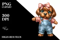 Chesapeake Bay Retriever with Farm Jeans | Summer Clipart Product Image 1