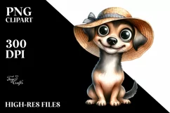 Sitting Dog with Confused Eyes | Sublimation | Clipart Product Image 3