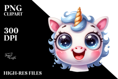 Funny Baby Face Unicorn PNG Product Image 2