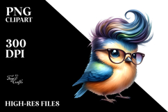 Cute Baby Bird Playing, Vibrant Drawing PNG Product Image 2