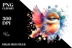 Bird with Butterflies, Transparent PNG Product Image 2