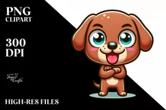 Funny Standing Labrador Retriever Cartoon Clipart Product Image 3