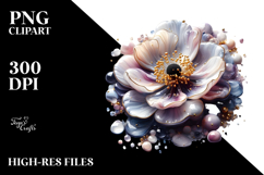 Abstract Anemone Watercolor PNG Product Image 2
