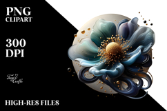 Abstract Anemone Watercolor PNG Product Image 2