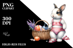 Baby Rabbit in Beachwear, PNG Product Image 2