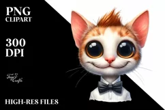 Proud Cat Portrait | Sublimation | Clipart Product Image 1