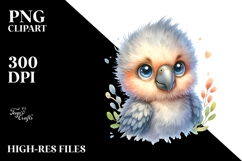 Energetic Cute Baby Parrot PNG Product Image 2