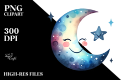 Simple Whimsical Half Moon, Transparent PNG Product Image 2