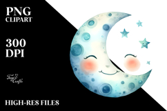 Simple Whimsical Half Moon, Transparent PNG Product Image 2