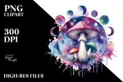 Magical Mushroom Tarot, Vibrant PNG Product Image 2