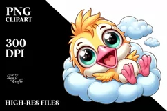 Colorful Baby Pelican Napping | Sublimation | Clipart Product Image 3