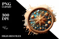 Detailed Shiny Golden Cosmos Sticker | Clipart Product Image 3