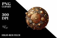 Detailed Shiny Golden Cosmos Sticker | Clipart Product Image 1