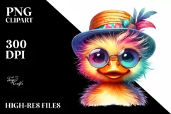 Colorful Baby Duck with Sun es and Sun Hat Product Image 3