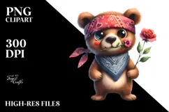 Funny Flower Bandana Clipart Product Image 2