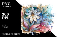 Abstract Wooden Small Stained Snowdrop PNG Product Image 1