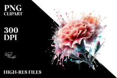 Material Carnation Watercolor Splash PNG Product Image 2
