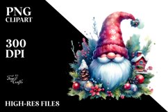 Washed Vibrant Christmass Gnome PNG Product Image 3