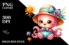 Beach Baby Octopus, PNG Product Image 2
