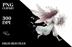 Washed Watercolor Boho Fairy PNG Product Image 3
