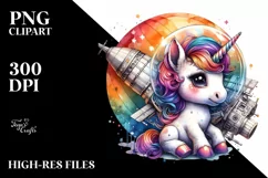 Colorful Baby Macaw Whimsical Space Station PNG Product Image 3