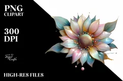 Glossy Sunflower with Golden Insertions, PNG Product Image 2