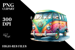 Watercolor Vintage Vibrant Van, 20 oz Tumbler Product Image 2