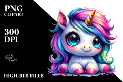 Playing Baby Unicorn, PNG Product Image 2