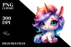 Funny Baby Unicorn PNG Product Image 2