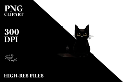 Funny Simple Black Cat PNG Product Image 2