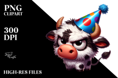 Silly Cartoon Cow PNG Product Image 2