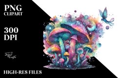 Colorful Magical Celestial Astral Mushroom Watercolor Product Image 3