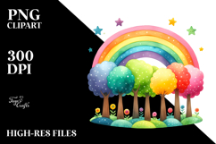 Rainbow Trees PNG Product Image 2