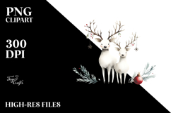 Charming Reindeer, Watercolor PNG Product Image 2
