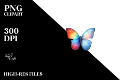 Colorful Butterfly Splash, PNG Product Image 2